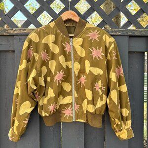 Rare vintage Bogner patterned flower bomber jacket